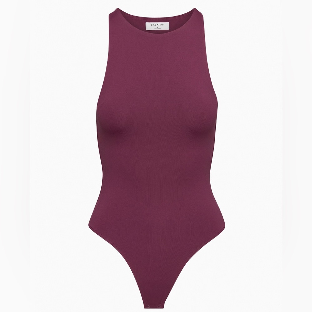 Aritzia Babaton Contour '90s Bodysuit - Burgundy, Grapevine